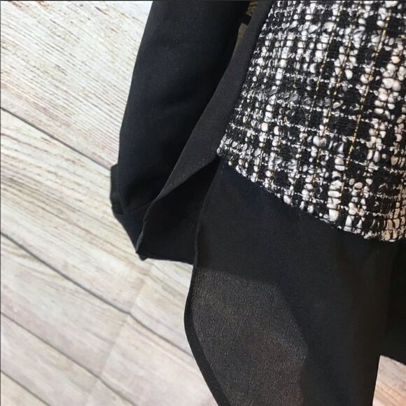 𝅺nwot Ann Taylor mixed media tweed top sz medium - Picture 4 of 10